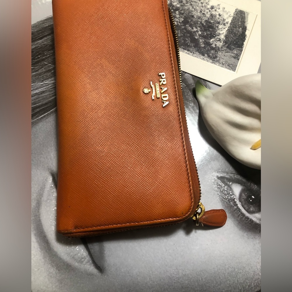 Prada zip wallet